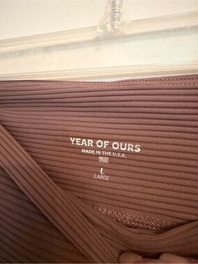 Year of Ours Ribbed Legging in Cocoa
